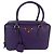Borsa Prada in pelle Saffiano Lux piccola con manico superiore viola Porpora