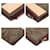 Valentino Garavani Portefeuille compact en toile et cuir Valentino Marron  - vue 3
