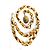 Cinto de corrente grossa com medalha e charm de logo CC da Chanel Dourado