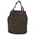 Borsa a mano in tela Zucca FENDI nera e marrone Auth BSZ141 Nero - vista 13