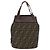 Borsa a mano in tela Zucca FENDI nera e marrone Auth BSZ141 Nero - vista 2
