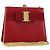 Borsa a Spalla Vala Chain in Pelle Rossa e Oro Auth ARZ298 di Salvatore Ferragamo Rosso D'oro