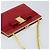 Borsa a Spalla Vala Chain in Pelle Rossa e Oro Auth ARZ298 di Salvatore Ferragamo Rosso D'oro - vista 6