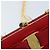 Borsa a Spalla Vala Chain in Pelle Rossa e Oro Auth ARZ298 di Salvatore Ferragamo Rosso D'oro - vista 9