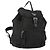 PRADA Backpack Nylon Black Silver Auth 172260 Silvery