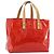LOUIS VUITTON Monogram Vernis Reade PM Borsa a Mano Rossa M91088 LV Auth ARZ320 Rosso