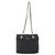 Bolso de Hombro con Cadena Prada de Nailon Negro y Oro Auth bs34051 Dorado - vista 13