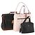 BALLY Borsa a Mano in Pelle 3 Pezzi Nero Rosa Auth mr2113