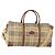 Borsa Boston Burberrys Nova Check PVC 2in1 Beige Oro Auth 170084 D'oro