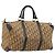Borsa Boston in tela Trotter Christian Dior Beige Oro Auth ep13683