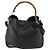 Borsa a mano in pelle GUCCI Bamboo 2way Nero Oro 001 1998 1577 Auth 173531 D'oro - vista 13