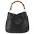 Borsa a mano in pelle GUCCI Bamboo 2way Nero Oro 001 1998 1577 Auth 173531 D'oro - vista 2