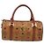 MCM Vicetos Logogram Borsa a Mano in Pelle PVC Marrone Oro Auth bs33975 D'oro - vista 13