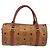 MCM Vicetos Logogram Borsa a Mano in Pelle PVC Marrone Oro Auth bs33975 D'oro - vista 2