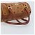 MCM Vicetos Logogram Borsa a Mano in Pelle PVC Marrone Oro Auth bs33975 D'oro - vista 7