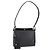 Borsa a Spalla Gancini in Pelle Nera e Argento Salvatore Ferragamo Auth 173384 Nero