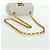 CHANEL Bolsa de Ombro Griboa V Stitch em Couro Branco Ouro CC Auth ARZ551SAV Dourado - vue 7