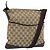 Borsa a Spalla GG Canvas Gucci Beige Argento 145857 Auth ep13742