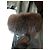 Sam Rone Cappotto Lungo in Angora Lana e Visone Marrone Scuro - vista 8
