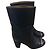 Botas Chanel de piel negra Negro