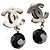 Timeless Chanel Orecchini PCO in metallo e decorati con perline nere Nero