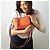 Chanel Borsa a spalla piccola in pelle di agnello chevron Gabrielle arancione - vista 2