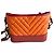 Chanel Borsa a spalla piccola in pelle di agnello chevron Gabrielle arancione - vista 6