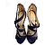 Jimmy Choo Sandali in Velluto e Pizzo Vantage 10 CM 40 Blu - vista 3