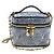 Louis Vuitton Monogram laminiertes Jacquard Mikro Vanity Schultertasche Blau Marineblau