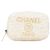 Pochette in tweed Deauville di Chanel Bianco D'oro