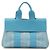 Borsa a mano Hermès Valparaiso PM in pelle Toile Chevron Blu - vista 2