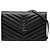 Cartera de cadena Cassandre en grano de polvo negro Saint Laurent
