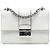 Prada Piccola Borsa Saffiano Bianca con Catena Sound Lock Bianco Bianco sporco