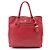 Tote aperto convertibile in vitello daino rosso Prada