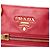Tote aperto convertibile in vitello daino rosso Prada - vista 5
