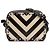 Borsa a tracolla Valentino in pelle nera con stampa a zigzag Rockstud Nero