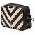 Borsa a tracolla Valentino in pelle nera con stampa a zigzag Rockstud Nero - vista 2