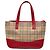 Beige Haymarket Check Canvas Tote von Burberry