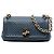 Borsa a Spalla Olimpia Knot in Pelle Trapuntata Blu Bottega Veneta