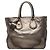 Borsa shopping Prada in vitello daino antik marrone Bronzo