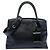 Bolso de mano monocromático de cuero Saffiano negro Prada