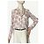 Autre Marque Blusa de seda estampada Hammerle Rosa Blanco - vista 5