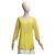 Top de punto amarillo con escote en V Prada