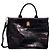 Bolsa tote de couro com estampado de croco Furla Palazzo Preto