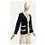 By Malene Birger Schwarzer Wollcardigan mit cremefarbenem Besatz und goldenen Knöpfen Roh - Ansicht 2