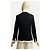 By Malene Birger Schwarzer Wollcardigan mit cremefarbenem Besatz und goldenen Knöpfen Roh - Ansicht 4