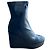 Steve Madden Botines de cuña de cuero negro "Jassy" 9 US
