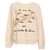 Sudadera de algodón crema con estampado de logo Lanvin Blanco Crudo