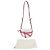 Borsa a Spalla Dual Small Gate in Pelle di Vitello Bianca e Rosa Loewe Marrone Rosso - vista 14