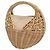 Ulla Johnson Seashell Basket Handtasche aus beigem Rattan - Ansicht 3